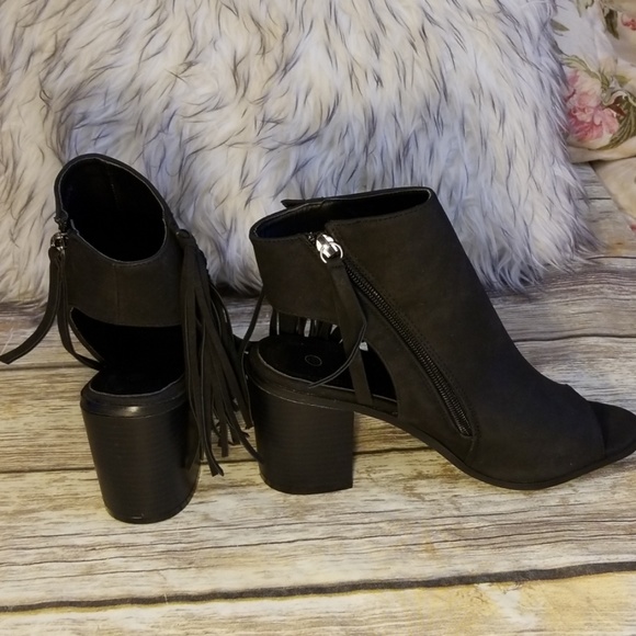 Unknown Shoes - Black Vegan Leather Shoes/shooties